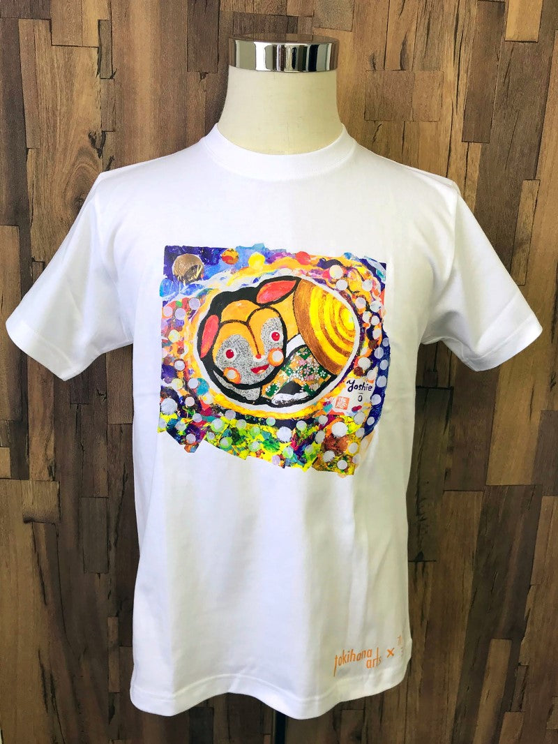 （月夜のうさぎ 半袖Tシャツ）オオボラ ヨシエ